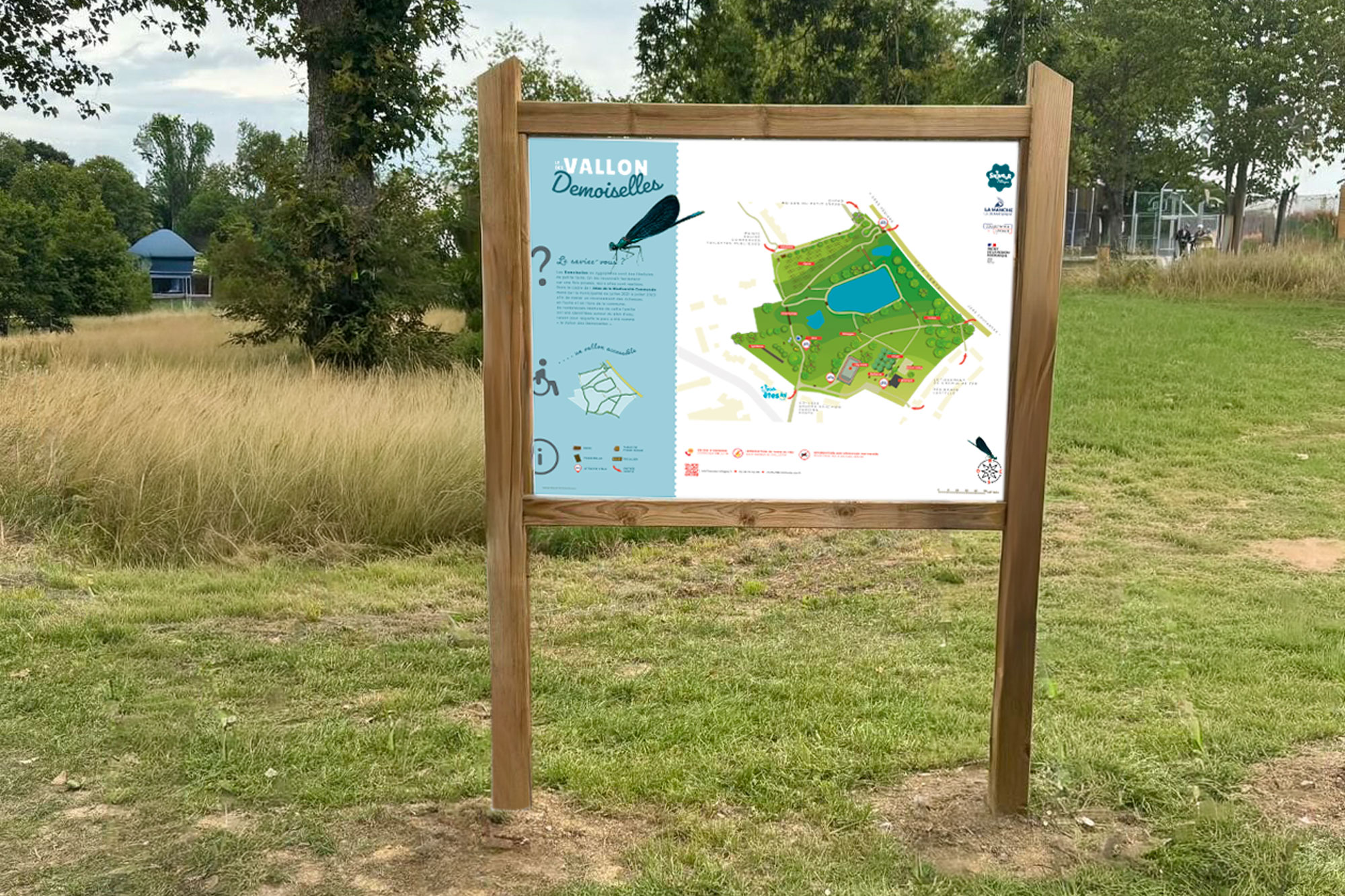 Plan d'orientation d'un parc paysager